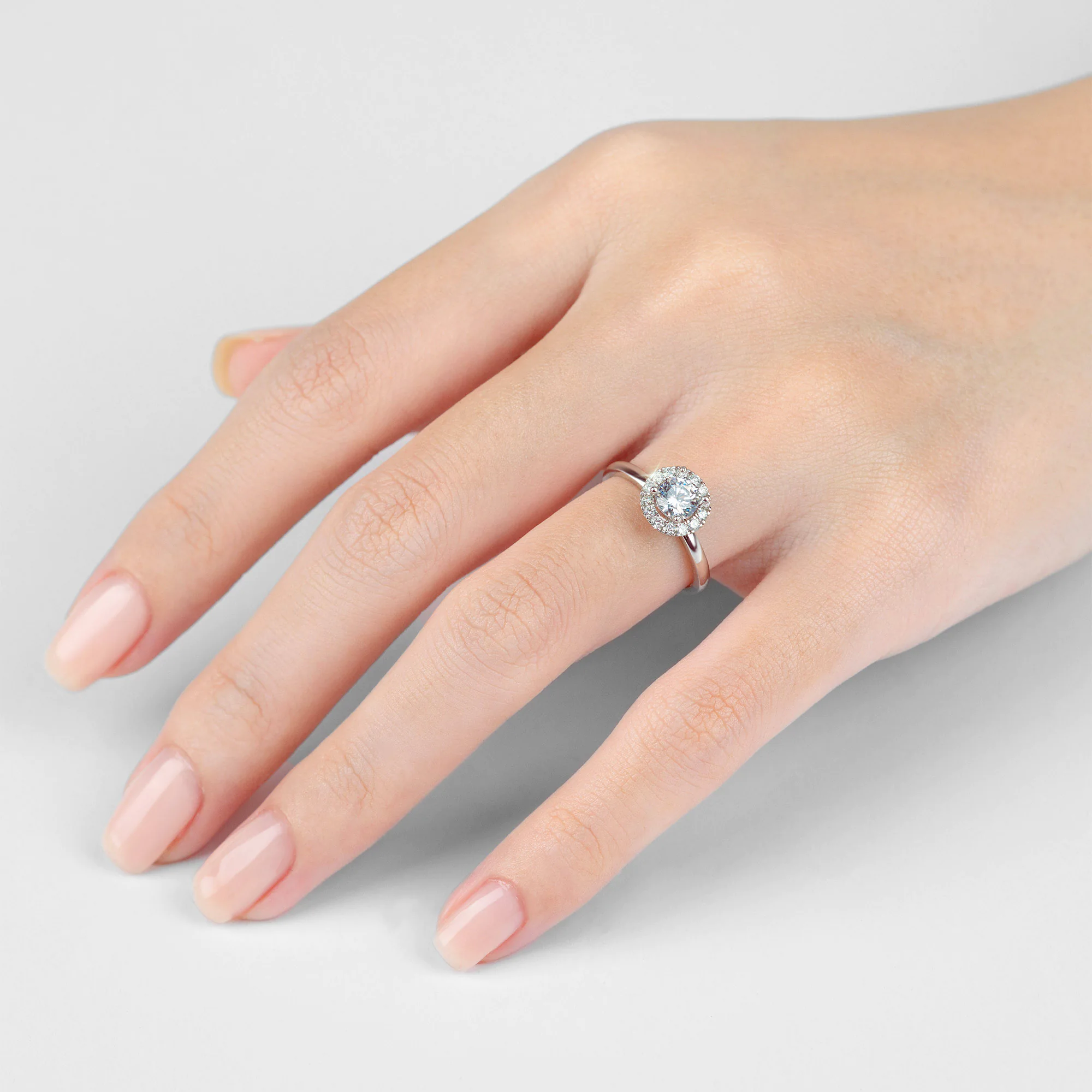 Single Classic Halo Engagement Ring NCH2101 6